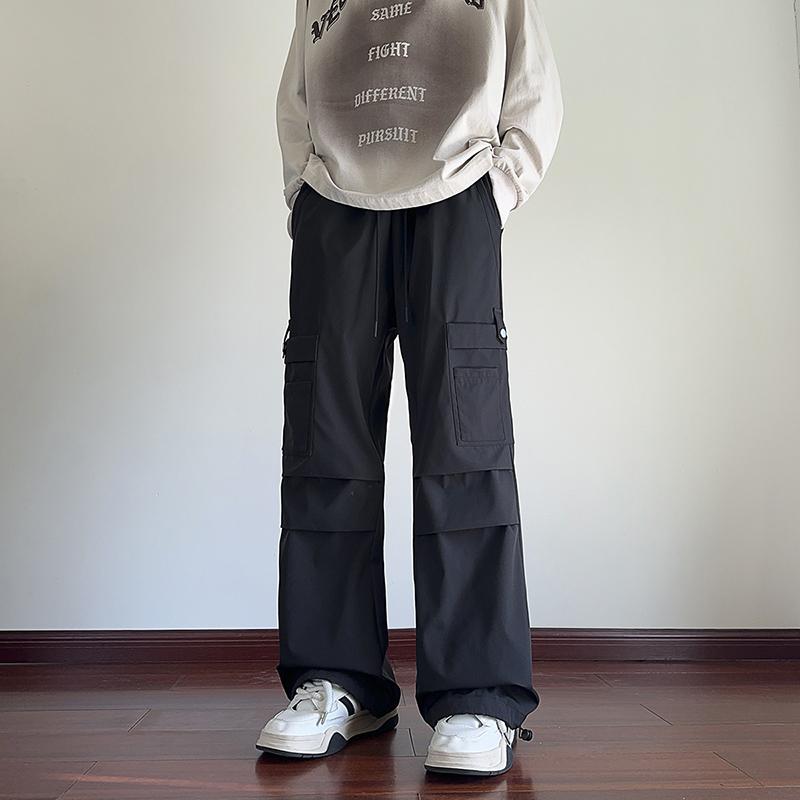 Rakuten - メンズ 服 シンプル ファッション オシャレ 大人 かっこいい 大きいサイズ ストリート 紳士服 プリーツ カーゴ アメリカン 機能的 アサルト パンツ ストレート カジュアル