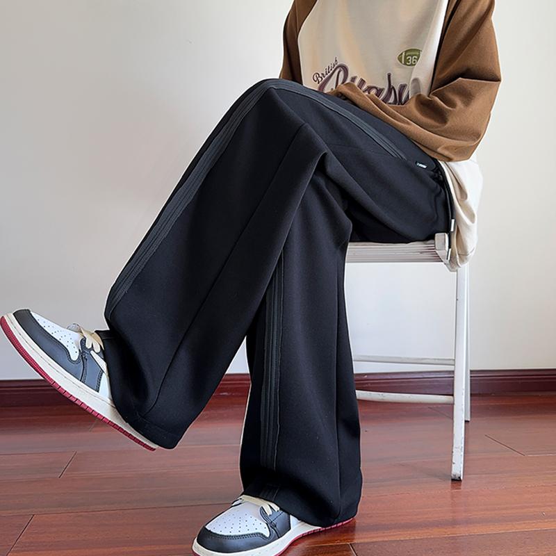 Rakuten - メンズ 服 シンプル ファッション オシャレ 大人 かっこいい 大きいサイズ ストリート 紳士服 秋 ウェビング パンツ アメリカン ヘビースウェット カジュアル ストレート レッグ スウェットパンツ