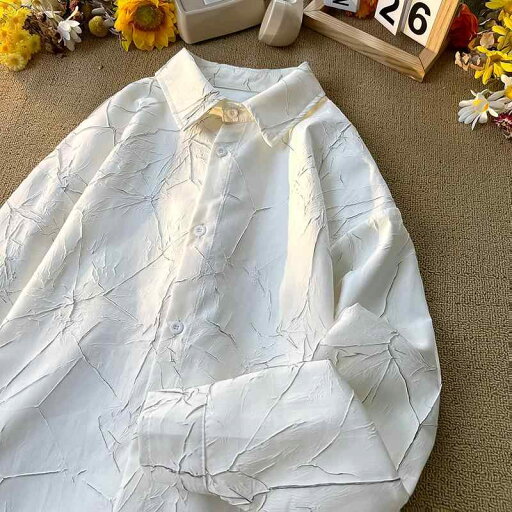 メンズ 服 シンプル ファッション オシャレ 大人 かっこいい 大きいサイズ ストリート 紳士服 テクスチャー 長袖 白 シャツ ハイエンド アメリカン カジュアル ジャケット メンズ 服 シンプル ファッション オシャレ 大人 かっこいい 大きいサイズ ストリート 紳士服 テクスチャー 長袖 白 シャツ ハイエンド アメリカン カジュアル ジャケット