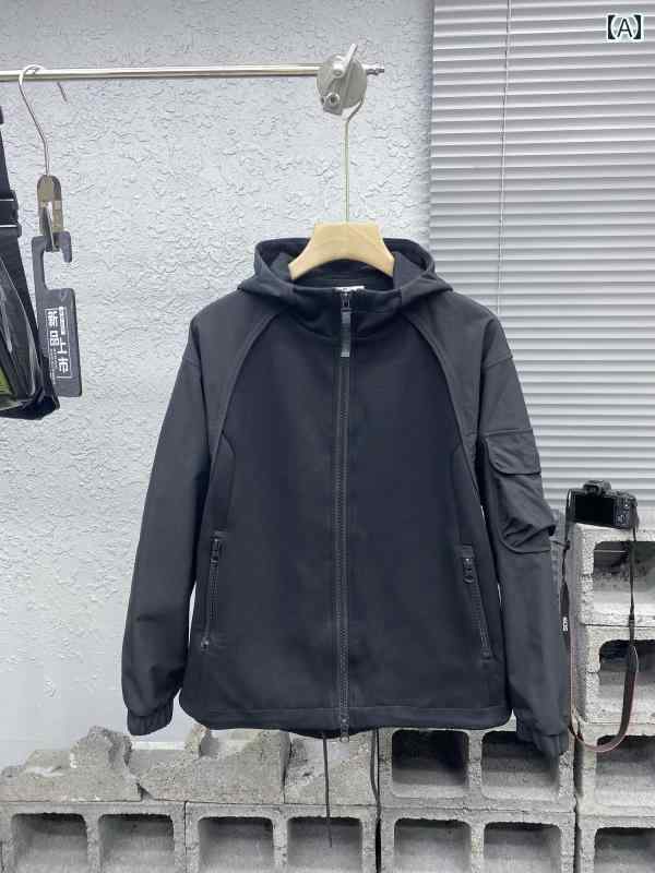 メンズ 服 シンプル ファッション オシャレ 大人 かっこいい 大きいサイズ ストリート 紳士服 秋 ジャケット アウターウェア アウトドア フード ファッション トップス