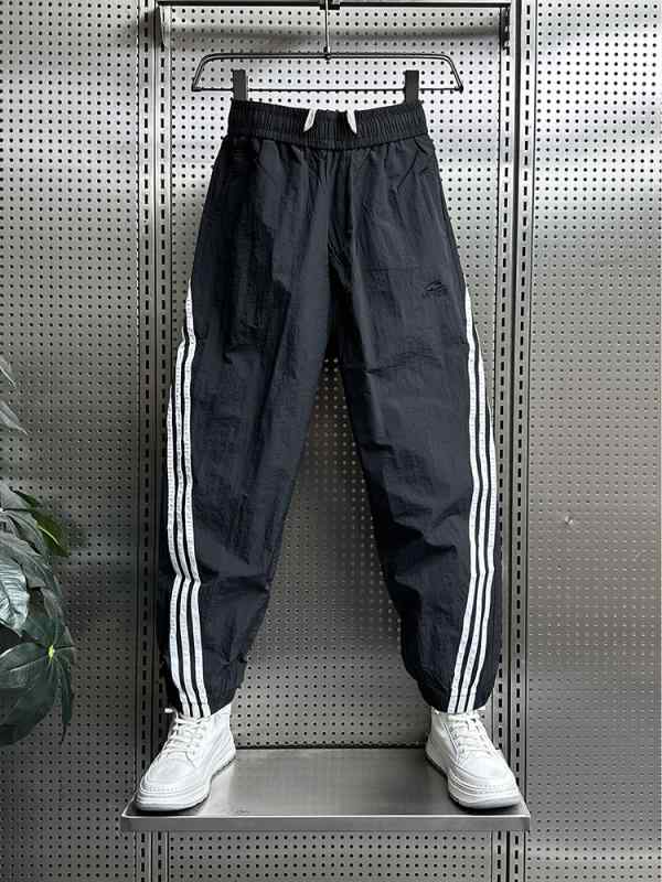 メンズ 服 シンプル ファッション オシャレ 大人 かっこいい 大きいサイズ ストリート 紳士服 夏 カジュアル パンツ 薄手 速乾 ストライプ ゆったり スポーツ(4)