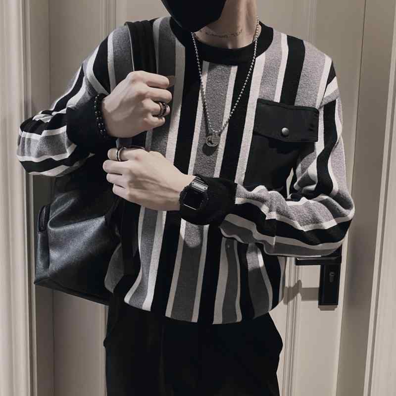 メンズ 服 シンプル ファッション オシャレ 大人 かっこいい 大きいサイズ ストリート 紳士服 ストライ..