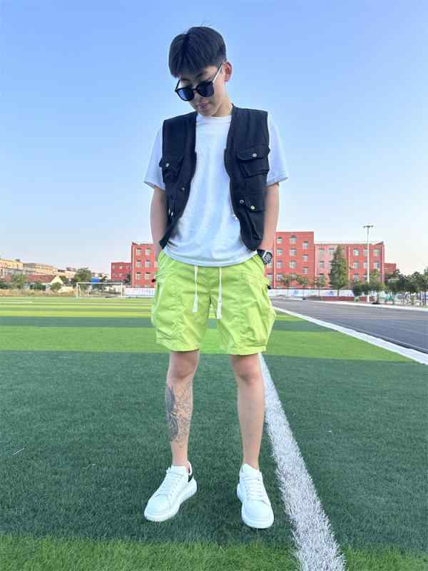 Nylon Shorts - メンズ 服 シンプル ファッション オシャレ 大人 かっこいい 大きいサイズ ストリート 紳士服 カジュアル パンツ 夏 薄手 ソリッドカラー ハイエンド ビッグ ポケット スポーツ 五分丈