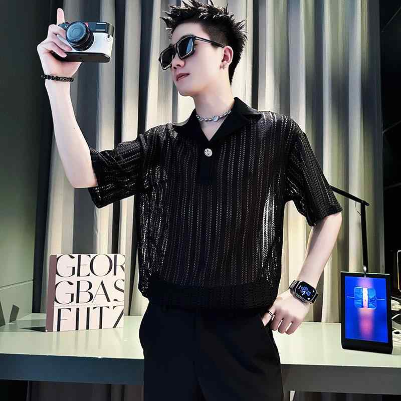 メンズ 服 シンプル ファッション オシャレ 大人 かっこいい 大きいサイズ ストリート 紳士服 ポロシャツ 夏 ハイエンド 半袖 T シャツ