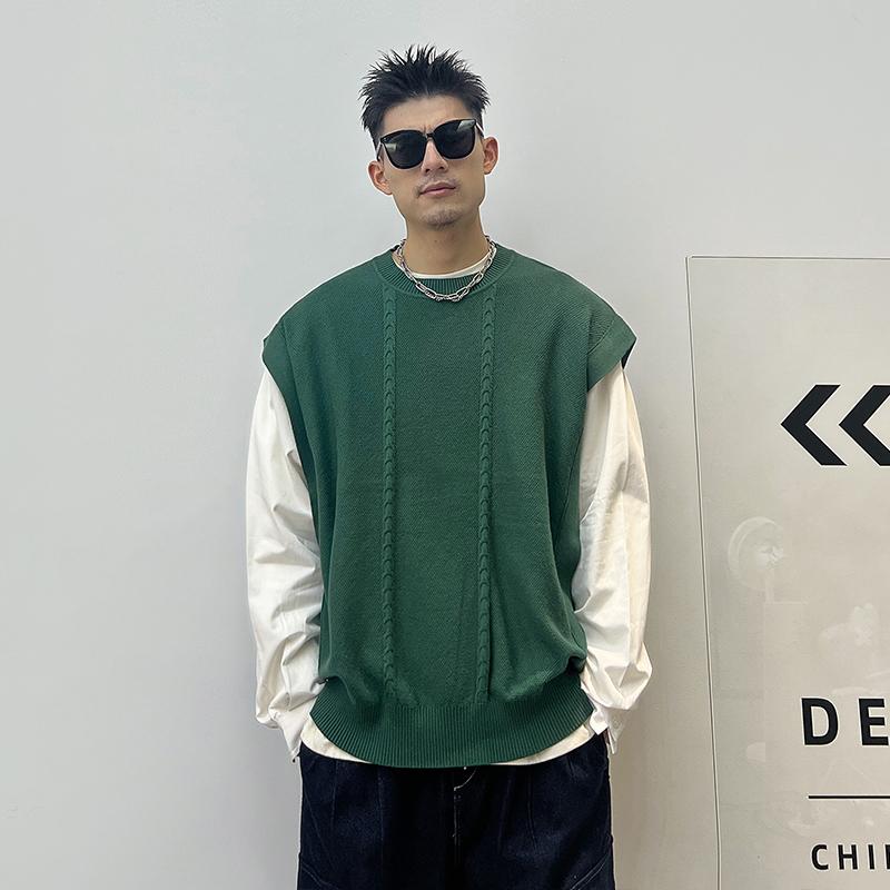 メンズ 服 シンプル ファッション オシャレ 大人 かっこいい 大きいサイズ ストリート 紳士服 フェイク ツーピース セーター 秋　冬 暖かい カジュアル アメリカン