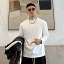 メンズ 服 シンプル ファッション オシャレ 大人 かっこいい 大きいサイズ ストリート 紳士服 ドイツ ベルベット 長袖 T シャツ 秋 冬 無地 ハーフ タートルネックシャツ カジュアル 暖かい インナーウェア