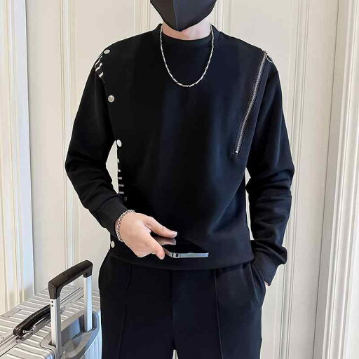 メンズ 服 シンプル ファッション オシャレ 大人 かっこいい 大きいサイズ ストリート 紳士服 ジッパー フェイク ツーピース スウェットシャツ T シャツ 長袖 メンズ 服 シンプル ファッション オシャレ 大人 かっこいい 大きいサイズ ストリート 紳士服 ジッパー フェイク ツーピース スウェットシャツ T シャツ 長袖