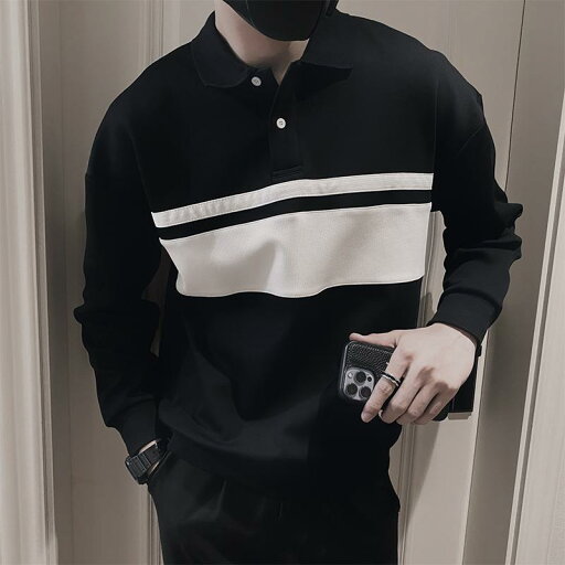 メンズ 服 シンプル ファッション オシャレ 大人 かっこいい 大きいサイズ ストリート 紳士服 ポロ カラー スウェットシャツ T シャツ ジャケット 秋 長袖 トレーナー メンズ 服 シンプル ファッション オシャレ 大人 かっこいい 大きいサイズ ストリート 紳士服 ポロ カラー スウェットシャツ T シャツ ジャケット 秋 長袖 トレーナー