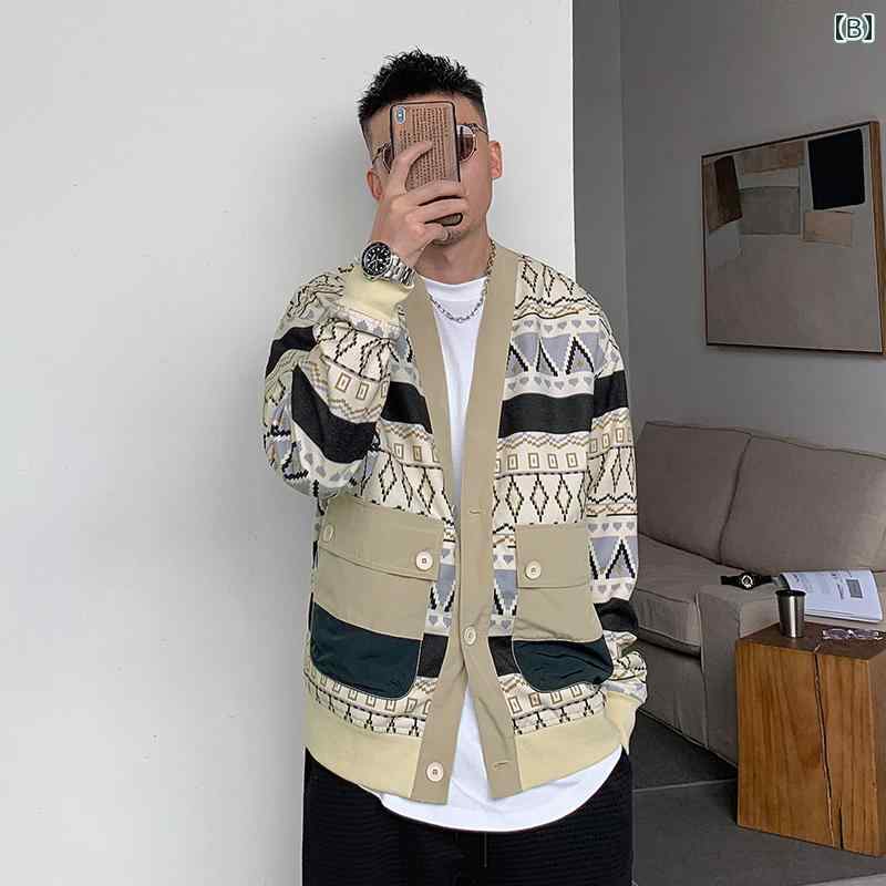 メンズ 服 シンプル ファッション オシャレ 大人 かっこいい 大きいサイズ ストリート 紳士服 ジャケット ステッチ カーディガンジャケット 長袖 アメカジ トップス