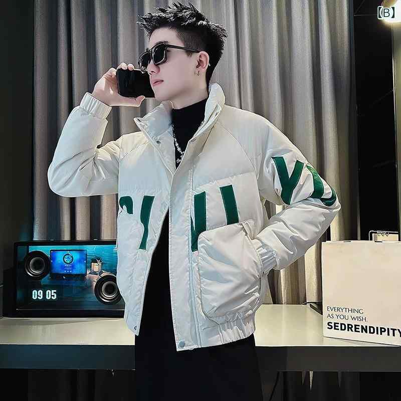 メンズ 服 シンプル ファッション オシャレ 大人 かっこいい 大きいサイズ ストリート 紳士服 冬 スタンドカラー ダウン コットンジャケット コットン コート