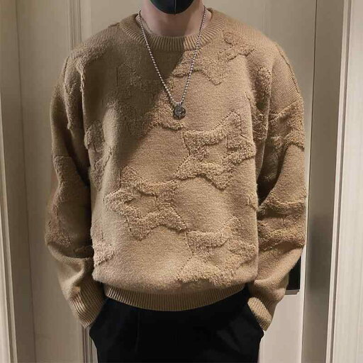 メンズ 服 シンプル ファッション オシャレ 大人 かっこいい 大きいサイズ ストリート 紳士服 スター ジャカードセーター ベース レイヤー 秋冬 セーター メンズ 服 シンプル ファッション オシャレ 大人 かっこいい 大きいサイズ ストリート 紳士服 スター ジャカードセーター ベース レイヤー 秋冬 セーター