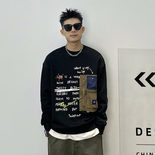メンズ 服 シンプル ファッション オシャレ 大人 かっこいい 大きいサイズ ストリート 紳士服 厚手 スウェットシャツ レター プリント アメリカン カジュアル ラウンドネック メンズ 服 シンプル ファッション オシャレ 大人 かっこいい 大きいサイズ ストリート 紳士服 厚手 スウェットシャツ レター プリント アメリカン カジュアル ラウンドネック
