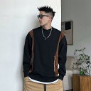 メンズ 服 シンプル ファッション オシャレ 大人 かっこいい 大きいサイズ ストリート 紳士服 スウェットシャツ ラウンドネック トップス アメカジ プルオーバー ジャケット