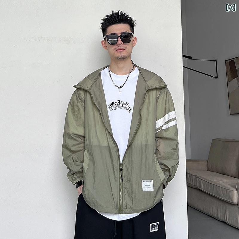 メンズ 服 シンプル ファッション オシャレ 大人 かっこいい 大きいサイズ ストリート 紳士服 夏 日焼け防止 通気性 アウトドア スポーツ 抗UV 速乾