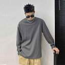 メンズ 服 シンプル ファッション オシャレ 大人 かっこいい 大きいサイズ ストリート 紳士服 長袖 T シャツ 春 秋 ベーシック 無地 快適 ゆったり インナー カジュアル コットン トップス
