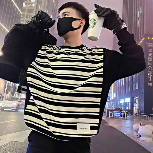 メンズ 服 シンプル ファッション オシャレ 大人 かっこいい 大きいサイズ ストリート 紳士服 ヘビースウェット シャツ ストライプ プルオーバー ジャケット メンズ 服 シンプル ファッション オシャレ 大人 かっこいい 大きいサイズ ストリート 紳士服 ヘビースウェット シャツ ストライプ プルオーバー ジャケット