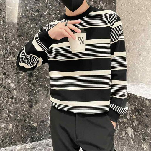 メンズ 服 シンプル ファッション オシャレ 大人 かっこいい 大きいサイズ ストリート 紳士服 レトロ ストライプ スウェットシャツ T シャツ 長袖 トップス プルオーバー 春 ジャケット メンズ 服 シンプル ファッション オシャレ 大人 かっこいい 大きいサイズ ストリート 紳士服 レトロ ストライプ スウェットシャツ T シャツ 長袖 トップス プルオーバー 春 ジャケット