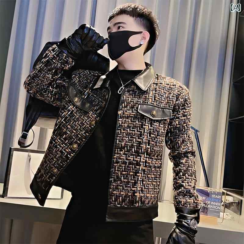 メンズ 服 シンプル ファッション オシャレ 大人 かっこいい 大きいサイズ ストリート 紳士服 エコ レザー ワーク ジャケット ハイエンド 織 トップス