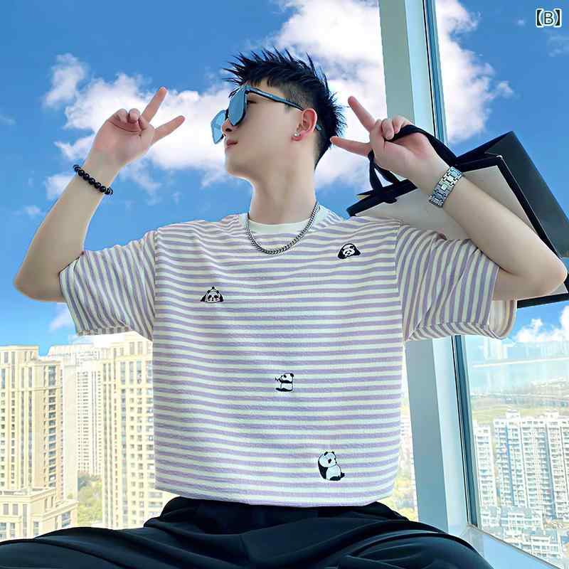 メンズ 服 シンプル ファッション オシャレ 大人 かっこいい 大きいサイズ ストリート 紳士服 T シャツ 夏 ヘビー 半袖 カジュアル ラウンドネック トップス