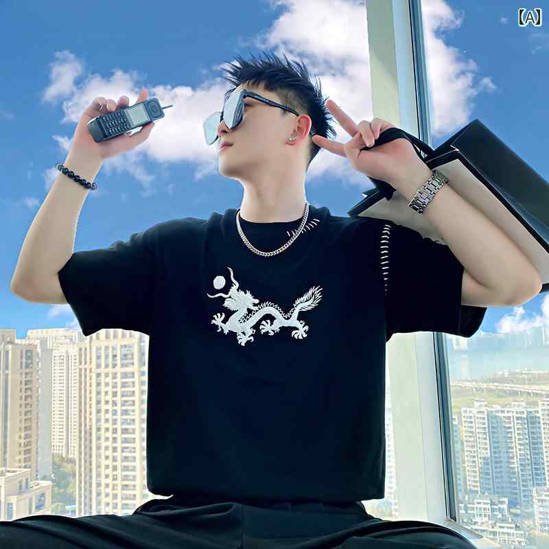 メンズ 服 シンプル ファッション オシャレ 大人 かっこいい 大きいサイズ ストリート 紳士服 ヘビー T シャツ 夏 半袖 カジュアル