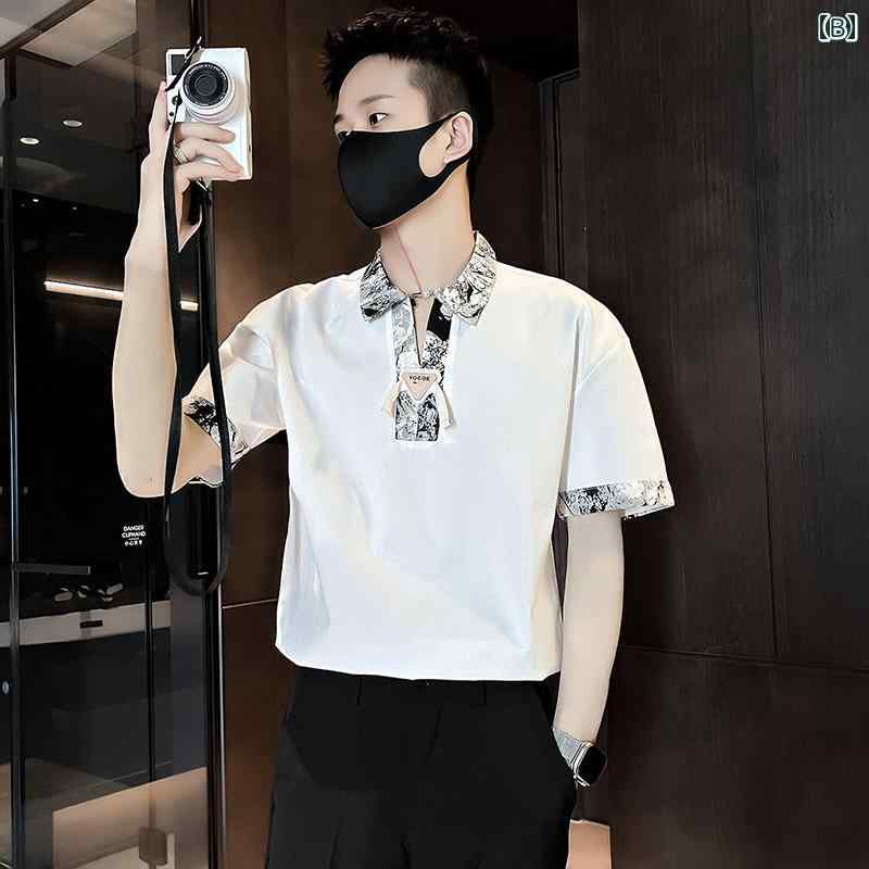 メンズ 服 シンプル ファッション オシャレ 大人 かっこいい 大きいサイズ ストリート 紳士服 夏 半袖 ポロシャツ T シャツ