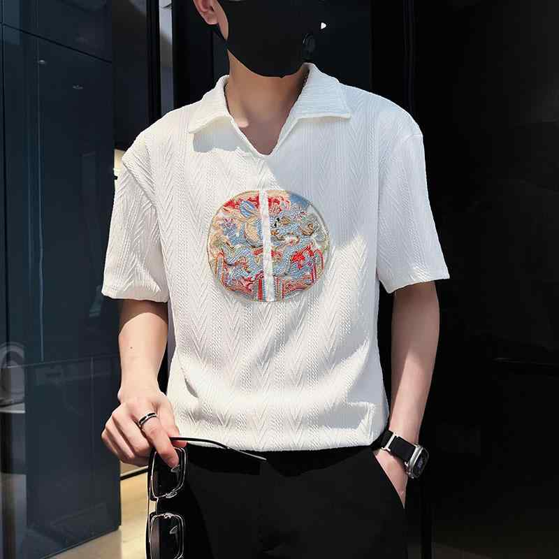 メンズ 服 シンプル ファッション オシャレ 大人 かっこいい 大きいサイズ ストリート 紳士服 半袖 ポロシャツ 夏 Vネック T シャツ トップス