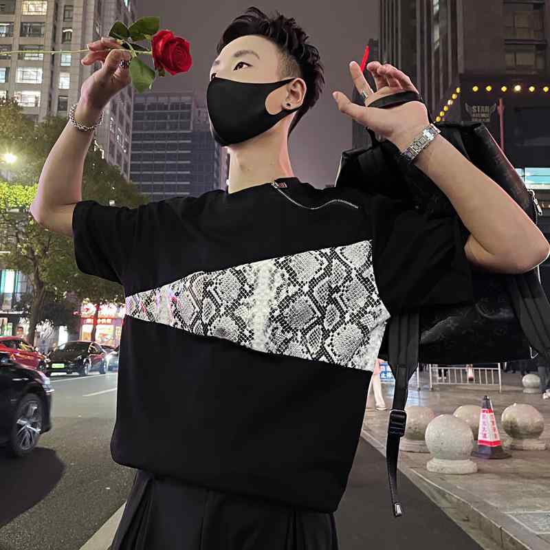 メンズ 服 シンプル ファッション オシャレ 大人 かっこいい 大きいサイズ ストリート 紳士服 ハイエンド 半袖 夏 …