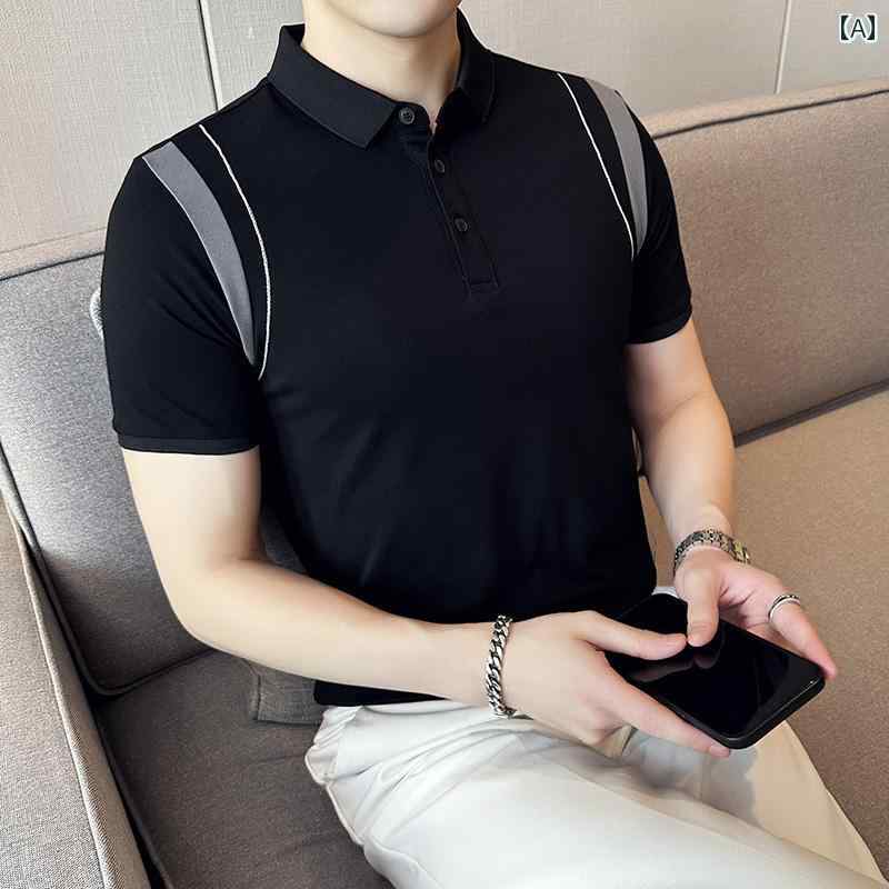 メンズ 服 シンプル ファッション オシャレ 大人 かっこいい 大きいサイズ ストリート 紳士服 半袖 ポロシャツ 夏 薄手 T シャツ ファッション ハイエンド カジュアル