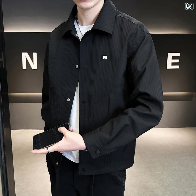 メンズ 服 シンプル ファッション オシャレ 大人 かっこいい 大きいサイズ ストリート 紳士服 ジャケット 服 カジュアル 秋 トップス