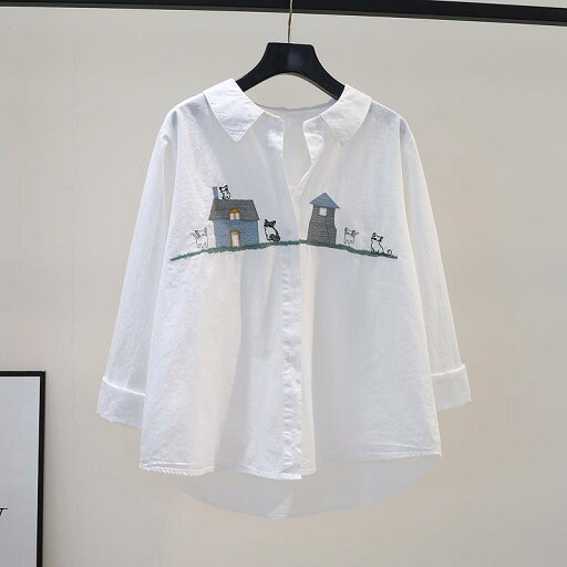 レディース ファッション 服 オシャレ カワイイ シンプル 大人カワイイ 大きいサイズ 綿 シャツ 長袖 トップス レディース ファッション 服 オシャレ カワイイ シンプル 大人カワイイ 大きいサイズ 綿 シャツ 長袖 トップス