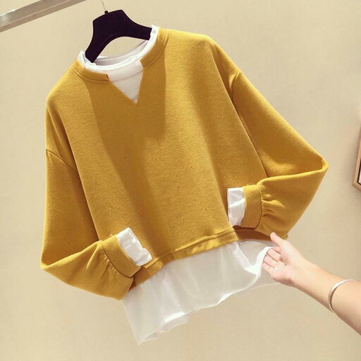 レディース ファッション 服 オシャレ カワイイ シンプル 大人カワイイ 大きいサイズ 春秋 フェイク ツーピース 長袖 トレーナー トップス レディース ファッション 服 オシャレ カワイイ シンプル 大人カワイイ 大きいサイズ 春秋 フェイク ツーピース 長袖 トレーナー トップス