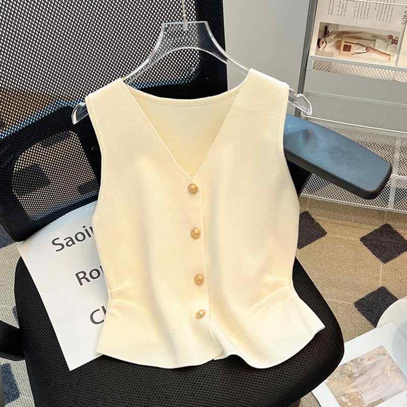 レディース ファッション 服 オシャレ カワイイ シンプル 大人カワイイ 大きいサイズ 秋 Vネック キャミソール スリム ノースリーブ チョッキ トップス