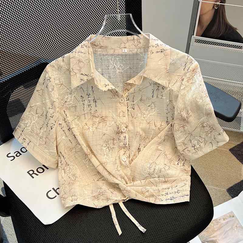 レディース ファッション 服 オシャレ カワイイ シンプル 大人カワイイ 大きいサイズ 秋 ポロ 襟 プリント 半袖 シャツ トップス