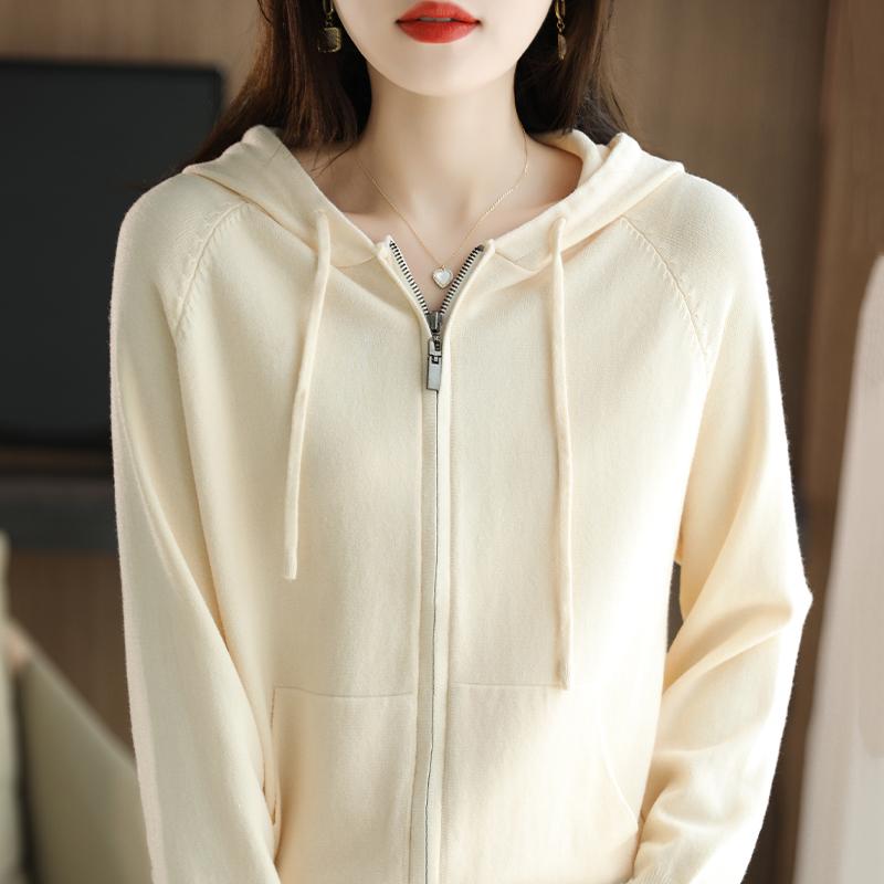 レディース ファッション 服 オシャレ カワイイ シンプル 大人カワイイ 大きいサイズ 秋冬 フード付き カーディガン トレーナー ゆったり カジュアル 薄手 ジッパー ニットカーディガン セーター ジャケット 西洋