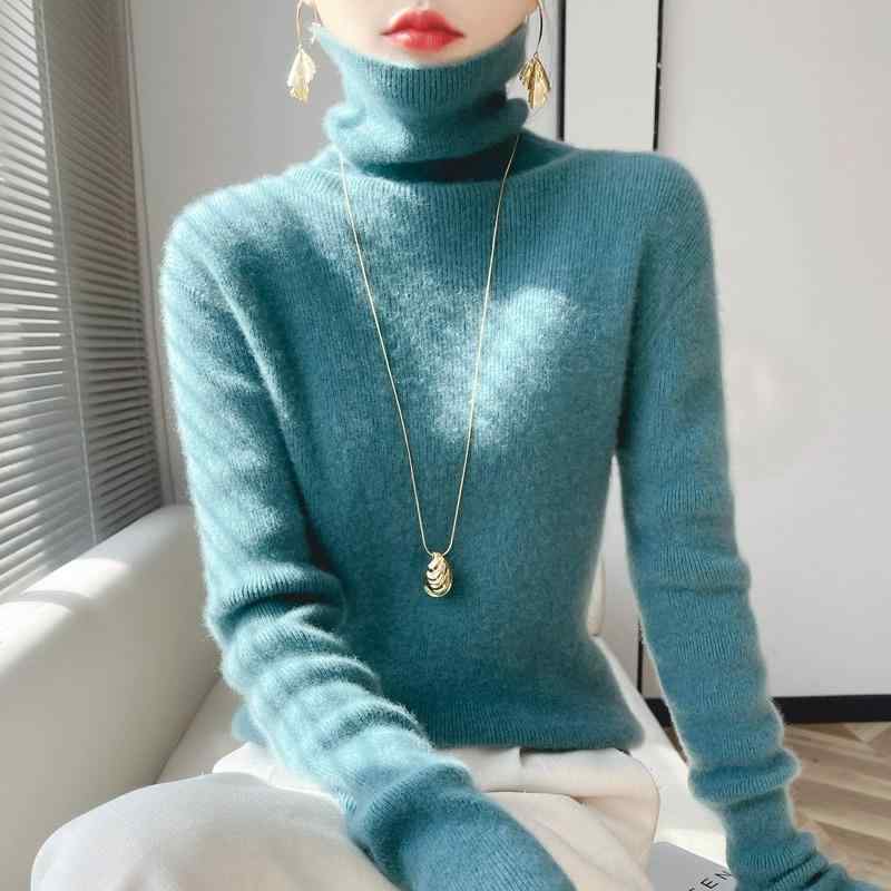 Rakuten - レディース ファッション 服 オシャレ カワイイ シンプル 大人カワイイ 大きいサイズ カーディガン パイル カラー スリム セーター ニット 厚手 ウール タートルネック 無地 シャツ