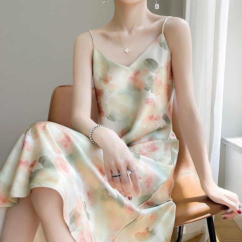 関税送料込【MACDUGGAL】ロングワンピース サテン 花柄 ピンク 楽天市場】サテンワンピース 花柄(レディースファッション)の通販