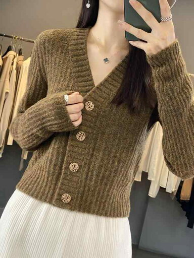 レディース ファッション 服 オシャレ カワイイ シンプル 大人カワイイ 大きいサイズ 秋冬 セーター ブレスト Vネックカーディガン アウター スリム ソリッドカラー ウール 長袖 ニット レディース ファッション 服 オシャレ カワイイ シンプル 大人カワイイ 大きいサイズ 秋冬 セーター ブレスト Vネックカーディガン アウター スリム ソリッドカラー ウール 長袖 ニット
