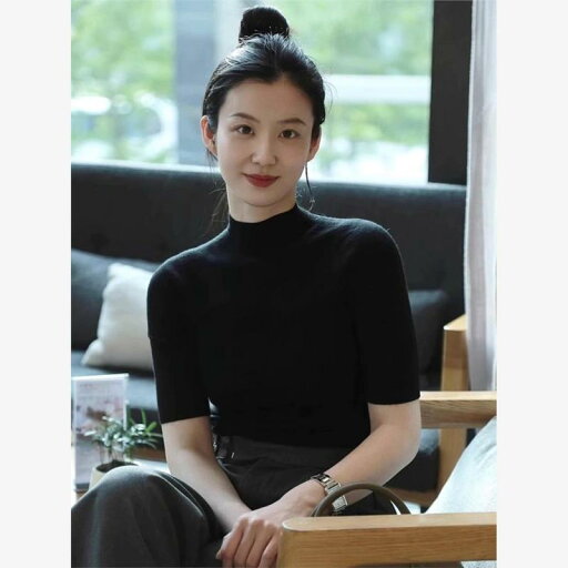 レディース ファッション 服 オシャレ カワイイ シンプル 大人カワイイ 大きいサイズ フレンチ ブラック 薄手 ハーフ タートルネック レイヤリング シャツ 半袖 春秋 スリムフィット ハイエンド ミッド スリーブ インナートップ レディース ファッション 服 オシャレ カワイイ シンプル 大人カワイイ 大きいサイズ フレンチ ブラック 薄手 ハーフ タートルネック レイヤリング シャツ 半袖 春秋 スリムフィット ハイエンド ミッド スリーブ インナートップ