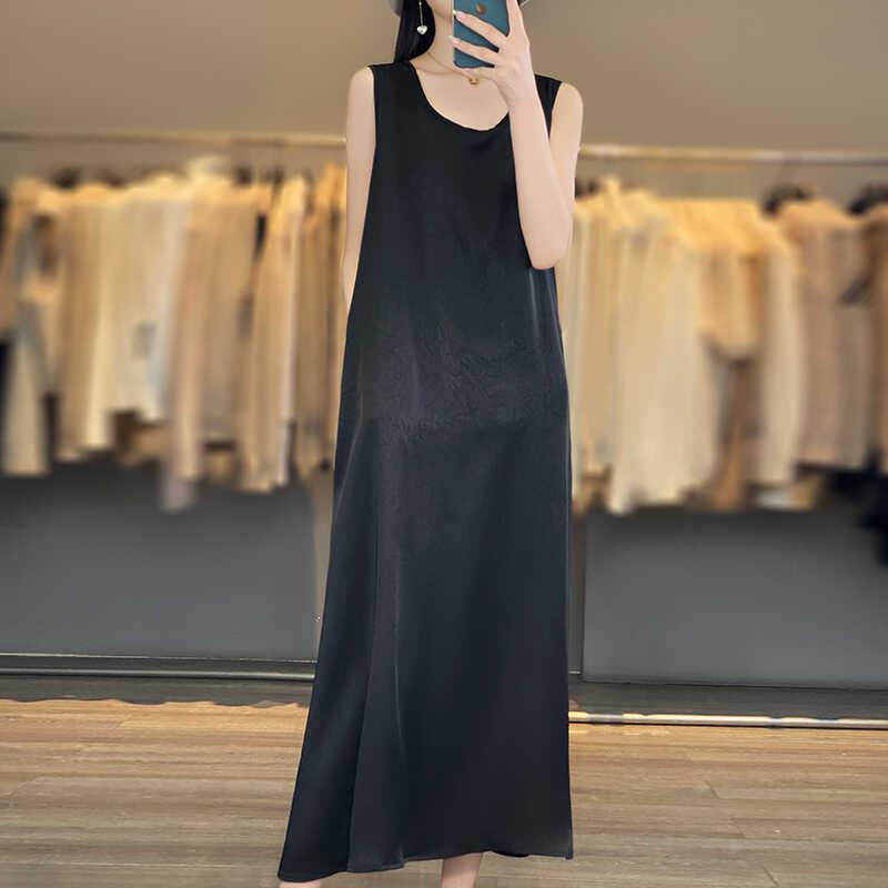 レディース ファッション 服 オシャレ カワイイ シンプル 大人カワイイ 大きいサイズ 秋 薄手 ダーク フラワー キャミソールドレス スリム フレンチ ロング スカート