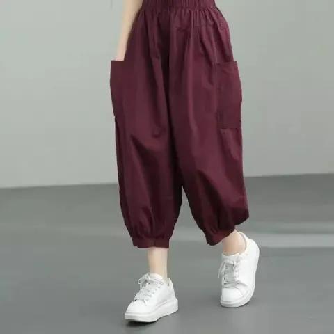 春 コーデ レディース ファッション オシャレ カワイイ シンプル きれいめ ナチュラル 上品カジュアル 婦人服 キャロット パンツ ワイドレッグ コットン ハイウエスト スリム