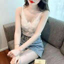 春 コーデ レディース ファッション オシャレ カワイイ シンプル きれいめ ナチュラル 上品カジュアル 婦人服 ハイエンド 立体 花 キャミソール ベスト ビーズ インナーウェア アウターウェア トップス