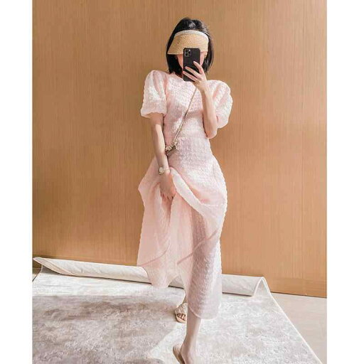 レディース ファッション 服 オシャレ カワイイ シンプル 大人カワイイ 大きいサイズ フレッシュ ピンク パフスリーブ フェアリー ドレス 秋 ウエスト プリンセス フレンチ ロング レディース ファッション 服 オシャレ カワイイ シンプル 大人カワイイ 大きいサイズ フレッシュ ピンク パフスリーブ フェアリー ドレス 秋 ウエスト プリンセス フレンチ ロング