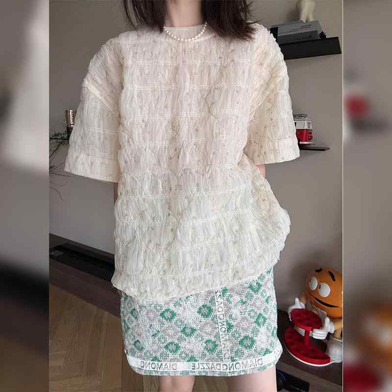 レディース ファッション 服 オシャレ カワイイ シンプル 大人カワイイ 大きいサイズ 春秋 シャツ 白 ラウンドネック プリント 半袖 T トップス