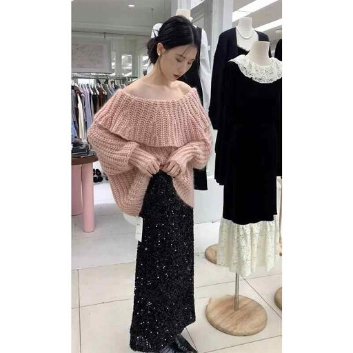 レディース ファッション 服 オシャレ カワイイ シンプル 大人カワイイ 大きいサイズ ハイエンド ゆったり ピンク セーター 秋冬 レディース ファッション 服 オシャレ カワイイ シンプル 大人カワイイ 大きいサイズ ハイエンド ゆったり ピンク セーター 秋冬