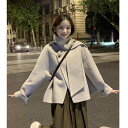 レディース ファッション 服 オシャレ カワイイ シンプル 大人カワイイ 大きいサイズ 秋服装 カジュアル 韓国 スタイル ウール コート ベージュ ジャケット スカート スーツ セット マッチ