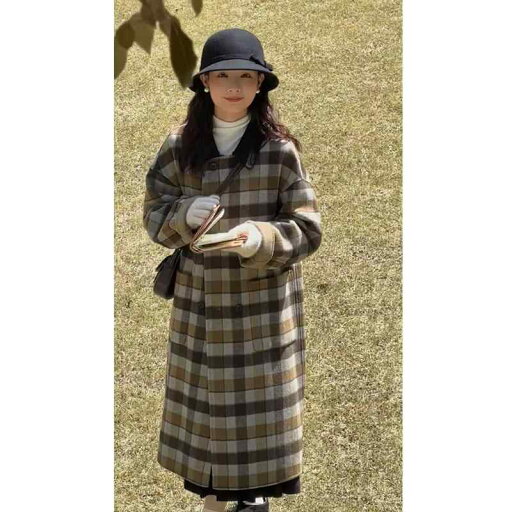 レディース ファッション 服 オシャレ カワイイ シンプル 大人カワイイ 大きいサイズ 秋冬 ハイエンド 抜群 韓国 スタイル ロング チェック コート レディース ファッション 服 オシャレ カワイイ シンプル 大人カワイイ 大きいサイズ 秋冬 ハイエンド 抜群 韓国 スタイル ロング チェック コート