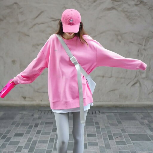 レディース ファッション 服 オシャレ カワイイ シンプル 大人カワイイ 大きいサイズ 秋 トップス アメリカン 韓国 スタイル カジュアル ラウンドネック プルオーバー 薄手 ピンク 長袖 トレーナー レディース ファッション 服 オシャレ カワイイ シンプル 大人カワイイ 大きいサイズ 秋 トップス アメリカン 韓国 スタイル カジュアル ラウンドネック プルオーバー 薄手 ピンク 長袖 トレーナー