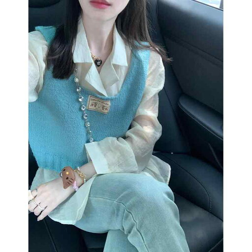 レディース ファッション 服 オシャレ カワイイ シンプル 大人カワイイ 大きいサイズ 秋 カジュアル フレンチ イエロー 長袖 シャツ ニット ベスト スーツ レディース ファッション 服 オシャレ カワイイ シンプル 大人カワイイ 大きいサイズ 秋 カジュアル フレンチ イエロー 長袖 シャツ ニット ベスト スーツ