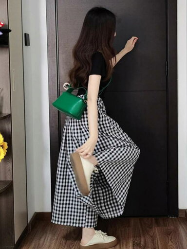レディース ファッション 服 オシャレ カワイイ シンプル 大人カワイイ 大きいサイズ スリム フェイク ツーピース 半袖 T シャツ チェック柄 キュロット スーツ セット ハイエンド カジュアル 秋服 レディース ファッション 服 オシャレ カワイイ シンプル 大人カワイイ 大きいサイズ スリム フェイク ツーピース 半袖 T シャツ チェック柄 キュロット スーツ セット ハイエンド カジュアル 秋服