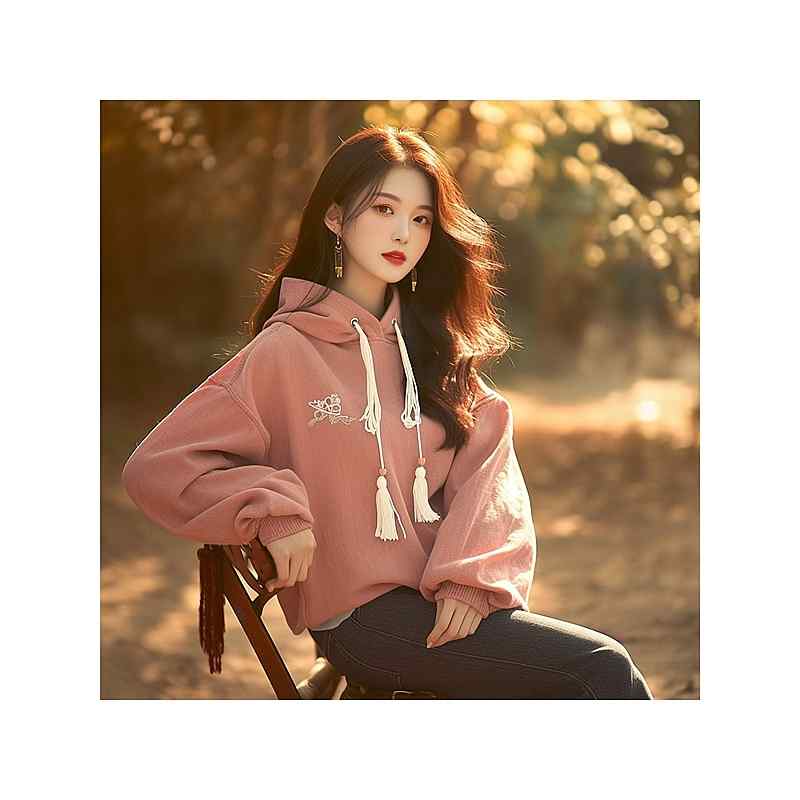 レディース ファッション 服 オシャレ カワイイ シンプル 大人カワイイ 大きいサイズ 秋 韓国 スタイル アメリカン ゆったり ピンク プリント 長袖 フード付き スウェット シャツ